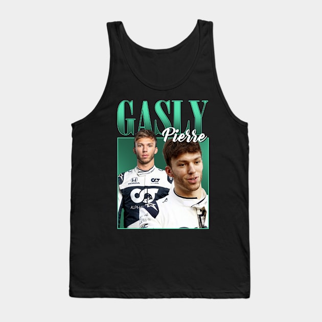 VINTAGE NEW PIERRE GASLY DRIVER RACING BOOTLEG STYLE Tank Top by Archer Expressionism Style